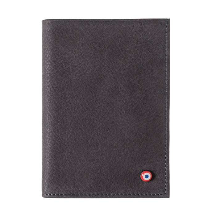 larmorie Albert Cuir Nubuck Grand portefeuille Nuage Gris