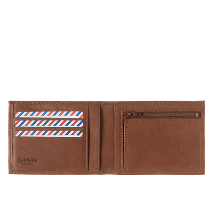 ARTHUR 2.0 Cuir Nubuck Portefeuille Italien Terre Brunie