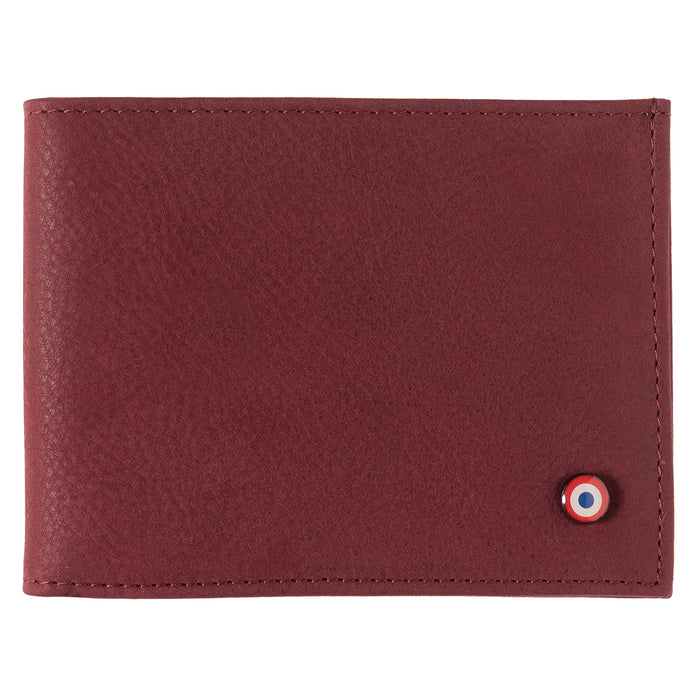 larmorie Arthur Cuir de Poisson et Cuir Nubuck Portefeuille Italien Vigne Rouge Personnalisé