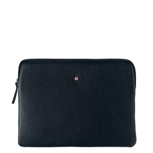 Personalized Guillaume Blue Moon Grained Leather Ipad Pouch 