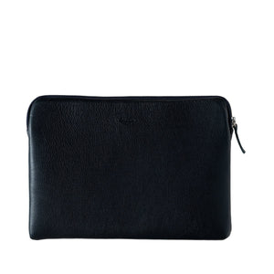 Pochette d'Ordinateur Gabriel Cuir Grainé Lune Bleue Personnalisée