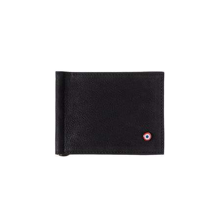 Hector Nubuck Leather Italian Wallet Money Clip Black It's Black