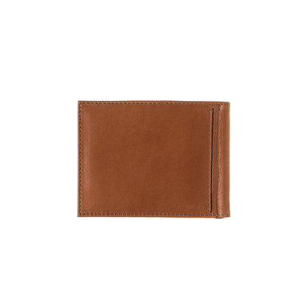 Hector Cuir Vintage Portefeuille Italien Pince à Billets Terre Brunie