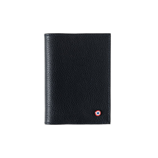 Louis Cuir Grainé Porte Passeport Lune Bleue