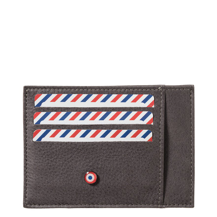 PAUL Nubuck leather Nuage Gray card holder