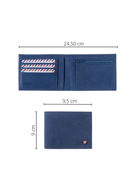 ARTHUR 2.0 Nubuck Leather Italian Wallet Burnished Earth Personalized