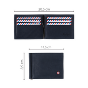 Hector Cuir Vintage Portefeuille Italien Pince à Billets Terre Brunie