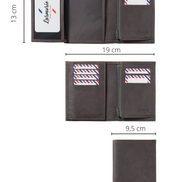VICTOR Grained leather wallet Junior Terre Brunie