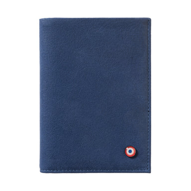 VICTOR Nubuck leather wallet Junior Sea Indigo