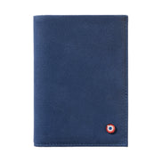 VICTOR Nubuck leather wallet Junior Sea Indigo personalized