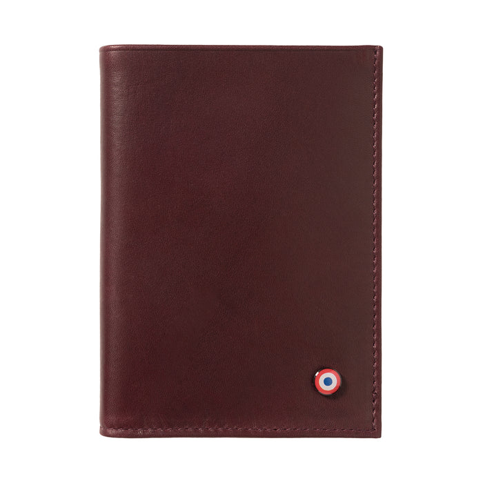 larmorie VICTOR Cuir lisse portefeuille Junior Vigne Rouge personnalisé