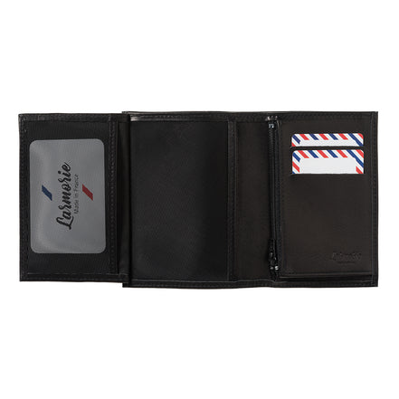 VICTOR Smooth leather Junior wallet Black it's personalized black